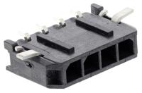 43650-0412 Molex Micro-Fit 3.0 Series Right Angle Surface PCB Header, 4 Contact(s), 3 mm Pitch, 1 Row, Shrouded