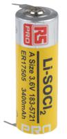 183-5721 RS PRO Lithium Thionyl Chloride 3.6V, A Battery