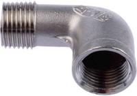 499-3322 RS PRO Stainless Steel Pipe Fitting, 90° Circular Elbow, Female R 1/2in x Male R 1/2in