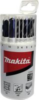 p-23818 Makita 18-Piece Twist Drill Bit Set for Multi-Material, 10mm Max, 3mm Min, HSS Bits