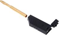 934100700 Hirschmann Test & Measurement Black Male Banana Plug, 4 mm Connector, Screw Termination, 24A, 30 V ac, 60V dc, Gold
