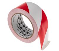 767 3M i Red, White PVC 33m Lane Marking Tape, 0.13mm Thickness