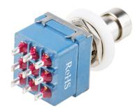 846-6736 RS PRO Push Button Switch, Latching, PCB, 12.2mm Cutout, 3PDT