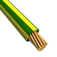 6715-gy005 Alpha Wire Ecogen Ecowire Series Green/Yellow 0.75 mm² Hook Up Wire, 18 AWG, 16/0.25 mm, 30m, MPPE Insulation, 6715