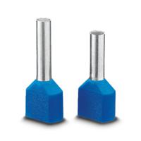 3200836 Phoenix Contact, AI-TWIN2X 2.5 -10 BU Insulated Bootlace Ferrule Kit, 10mm Pin Length, 2.9mm Pin Diameter, Blue