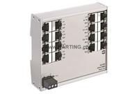 24020160000 HARTING Ha-VIS eCon 2000 Series DIN Rail Mount Industrial Hub, 16 RJ45 Ports, 100Mbit/s Transmission, 48V dc