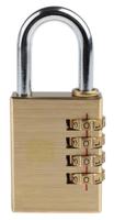 827-4423 RS PRO Combination Brass Combination Padlock, 6mm Shackle, 40mm Body