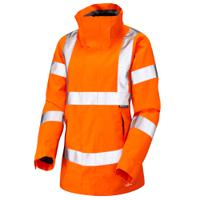 jl04-o-xl Leo Workwear JL04-O-LEO Orange Women Hi Vis Jacket, XL