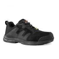 rf008-11 Rockfall Black Toe Capped Safety Shoes, UK 11, EU 46