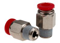 c01250618 Norgren Straight Threaded Adaptor, Push In 6 mm to R 1/8, Threaded-to-Tube Connection Style