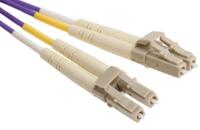 536-6428 RS PRO LC to LC Duplex Multi Mode OM3 Fibre Optic Cable, 50/125μm, Purple, 3m