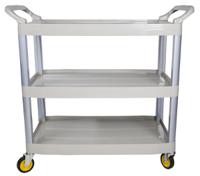 444-2458 RS PRO 3 Shelf Plastic Trolley, 1030 x 510mm, 120kg Load