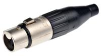 ac3f Amphenol Industrial Cable Mount XLR Connector, Female, 120 V ac, Tin Plating