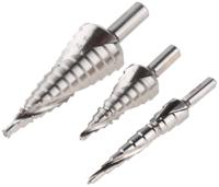 07004 EXACT 3-Piece Step Drill Bit Set for Metal, 30mm Max, 4mm Min, HSS Bits