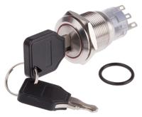 877-2006 RS PRO IP40 Key Switch, SPDT, 5 A 3-Way