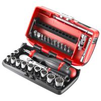 rlnano-u112 Facom 27-Piece Imperial 1/4 in Standard Socket/Bit Set with Ratchet, 12 point