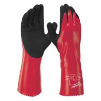 4932493230 Milwaukee Black, Red Nylon Work Gloves, Nitrile Coating