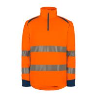 sweatlgh01oml T2S Orange/Navy Unisex Hi Vis Sweatshirt, L