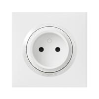 600734 Legrand 6007 White Plug Socket, 2 Poles, 16A, Indoor Use