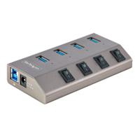 5g4aibs-usb-hub-eu StarTech.com 4 Port USB 3.0 USB A, USB B USB C Hub, AC Adapter Powered, 2.3 x 0.8 x 4.5in