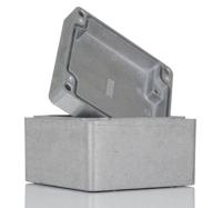 1590z119 Hammond 1590 Series Natural Die Cast Aluminium Enclosure, IP66, IK08, Natural Lid, 120.38 x 121.98 x 83.1mm