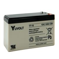 y7-12 Yuasa 12V Faston 4.8mm Sealed Lead Acid Battery, 7Ah