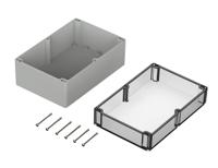02243100 Bopla Euromas Series Light Grey Polycarbonate Enclosure, IP66, IK07, Transparent Lid, 240.3 x 160.3 x 120mm