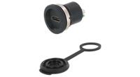 1310-1040-01 Encitech Connectors Straight, Front Mount, Socket- Dual Port Type USB 3.1 Type C USB 3.1 IP67 USB Connector