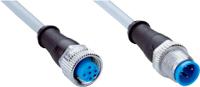 yf2a14-c60vb3m2a14-2096248 SICK Female 4 way Straight M12 to Male 4 way Straight M12 Connector Cable, 600 mm