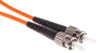 535-7351 RS PRO ST to ST Simplex Multi Mode OM1 Fibre Optic Cable, 62.5/125μm, Orange, 5m