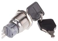 877-2006 RS PRO IP40 Key Switch, SPDT, 5 A 3-Way