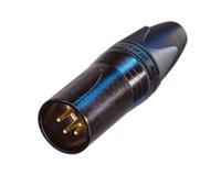 nc4mxx-b Neutrik Cable Mount XLR Connector, Male, 50 V ac, 4 Way, Gold Plating