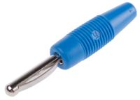 930046102 Hirschmann Test & Measurement Blue Male Banana Plug - Screw, 30 V ac, 60 V dc