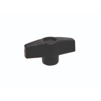 284-5512 RS PRO Black Thermoplastic Wing Clamping Knob, M6, Threaded Mount
