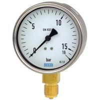 31111438 WIKA G 1/2 Analogue Pressure Gauge 0bar Bottom Entry 100mm Outside Diameter