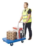 259-5126 RS PRO Foldable Flatbed PP Platform Trolley, 900 x 600 x 890mm, 300kg Load