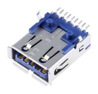692122030100 Wurth Elektronik Right Angle, Through Hole, Socket Type A 3.0 USB Connector