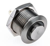 175-9634 RS PRO Illuminated Push Button Switch, Momentary, Panel Mount, 16mm Cutout, SPST, Red LED, 36V dc, IP67