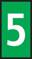 561-01655-wic1-5-pa66-gn HellermannTyton WIC Snap On Clip On Cable Marker, Green, Pre-printed "5", 2 → 2.8mm Cable, for Cables and Wires,