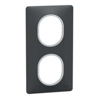 s340724g Anthracite 2 Gang Light Switch Cover