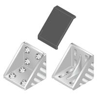 3842548869 Bosch Rexroth M4 Angular Cover Cap, Connecting Component, Strut Profile 90 mm, Groove Size 10mm