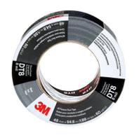 dt8-48mm-x-548m-black 3M DT8 Duct Tape, 54.8m x 48mm, Black