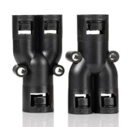 al211616y Adaptaflex Y Piece, Conduit Fitting, 16mm Nominal Size, Nylon 66, Black IP66 rating