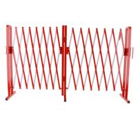 bar4000rb Viso Red & White Steel Extendable Barrier, 4m, White Tape