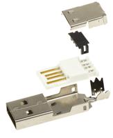 a-usbpa-n ASSMANN WSW Straight, Cable Mount, Plug- Single Port Type A USB Connector