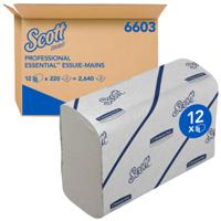 6603 KLEENEX White Paper Hand Towels, 2-Ply, 2640 Sheets