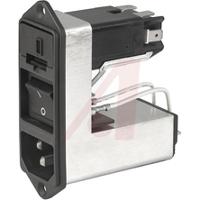 cd141101151 Schurter C14 Panel Mount IEC Connector Male, 1A, 125 V, 250 V, Fuse Size 5 x 20mm