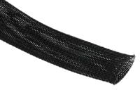 179-7023 RS PRO Expandable Braided PET Black Cable Sleeve, 30mm Diameter, 10m Length