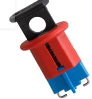 221-5278 RS PRO Black, Blue, Red 1-Lock ABS, Nylon, Steel Miniature Circuit Breaker Lockout, 7.25mm Shackle