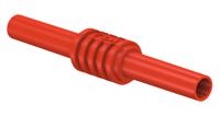 669123-22 Staubli Red, Female Banana Coupler With Brass contacts and Nickel Plated - Socket Size: 4mm
